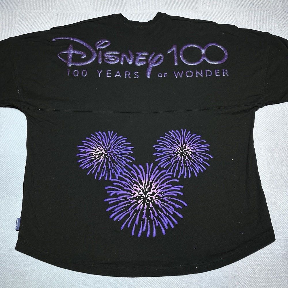 Disney Spirit Jersey Adult 2XL 100 Years Of Wonder Fireworks Glitter Celebration